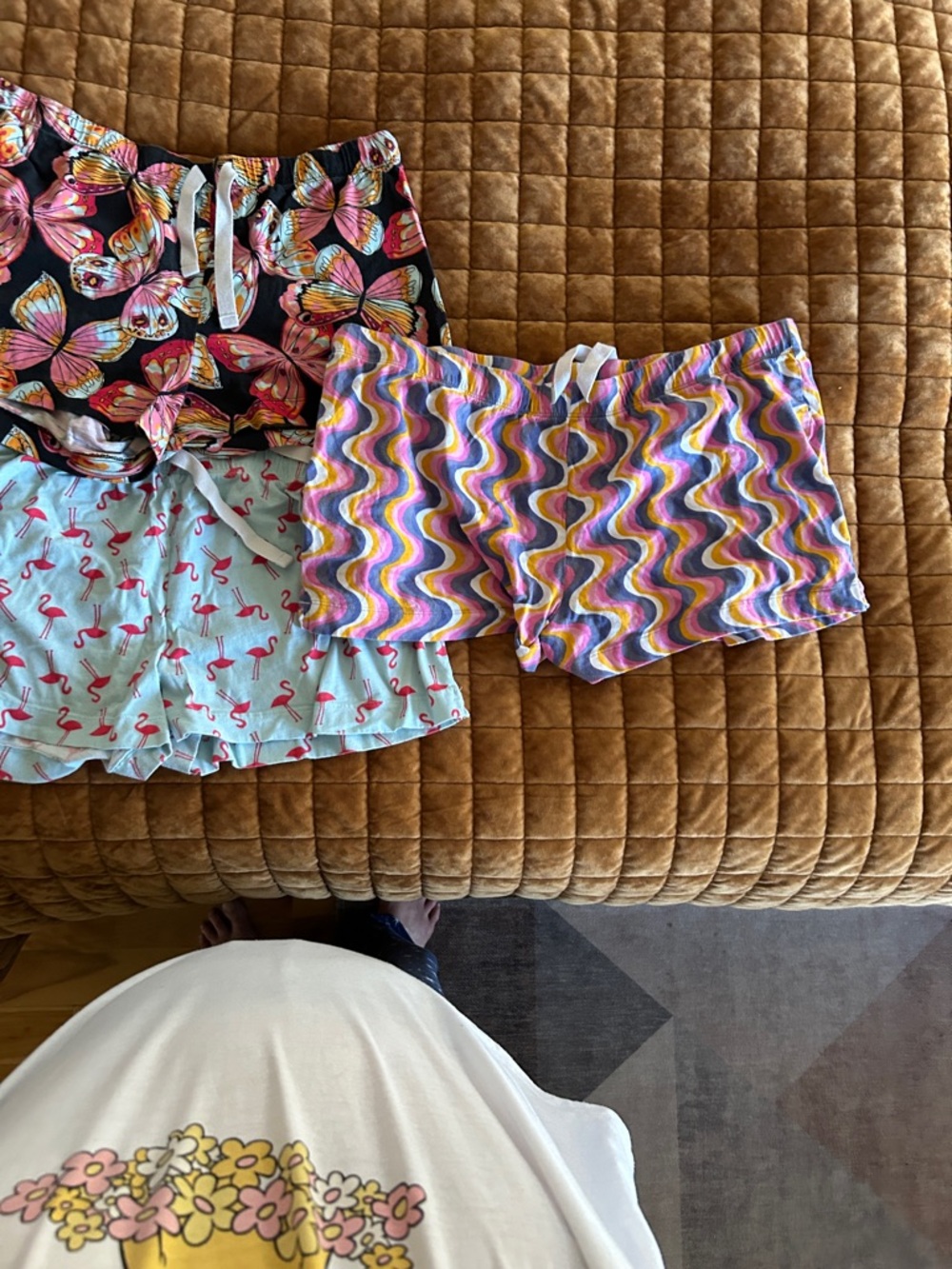 Women’s Multicolor Wave Print Cotton Lounge Shorts